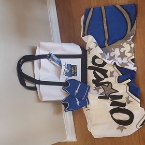 Orlando Magic bag, towel, toothbrush & koozies 🏀